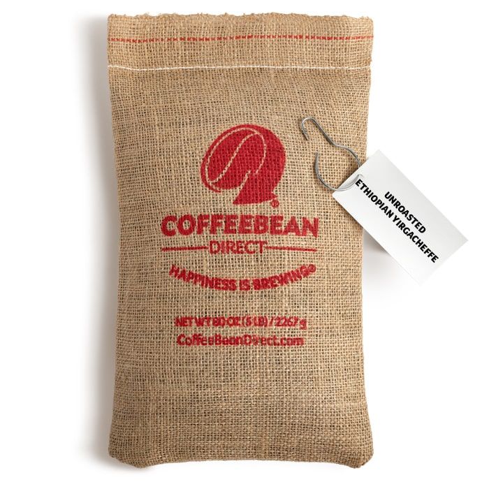 Coffee Bean Direct Unroasted Ethiopian Yirgacheffe 5-lb burlap bag